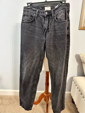 Cotton On Baggy Jeans Straight Leg Black Waist 28